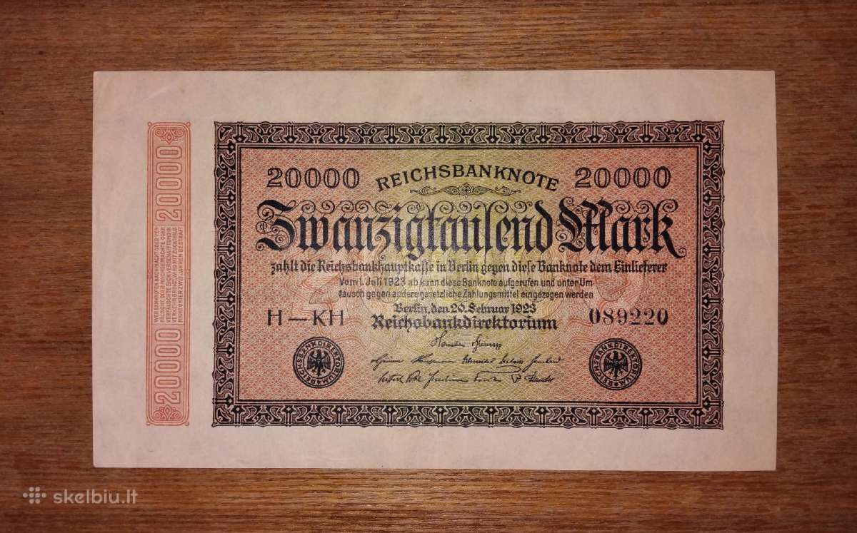 Vokietijos 20.000 markių banknotas
