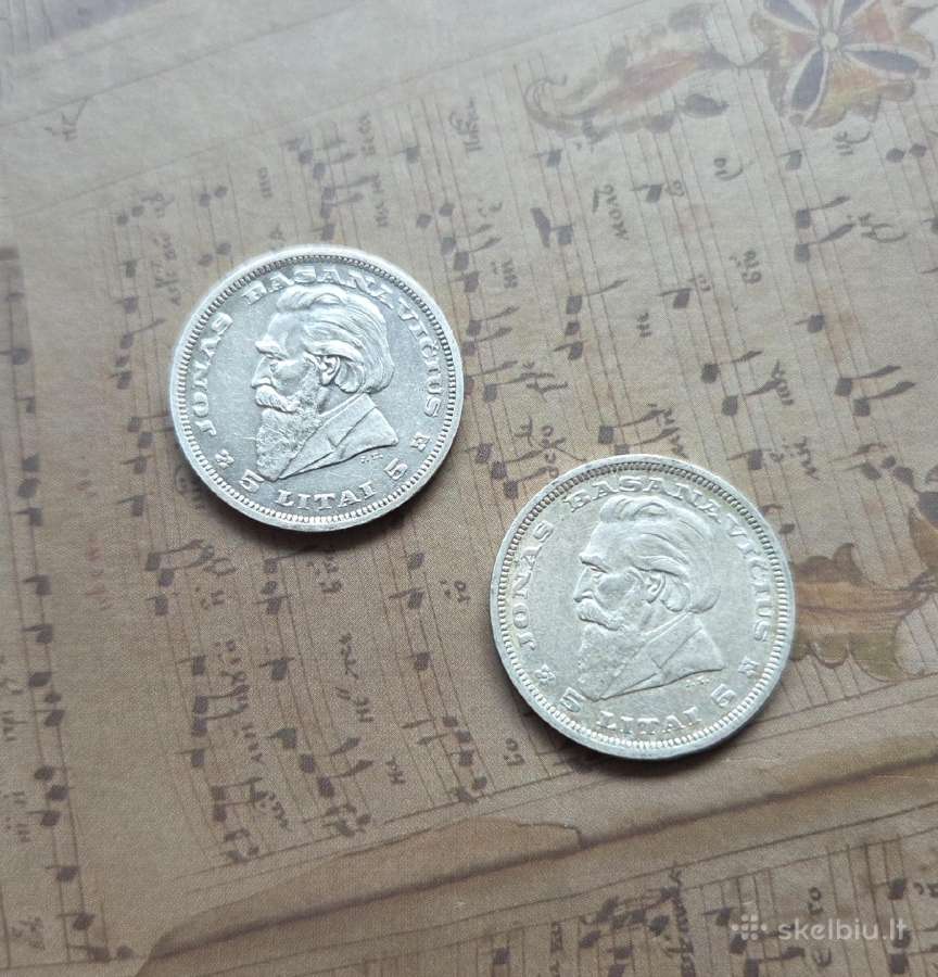2x5 litai 1936 Lietuva - Basanavičius