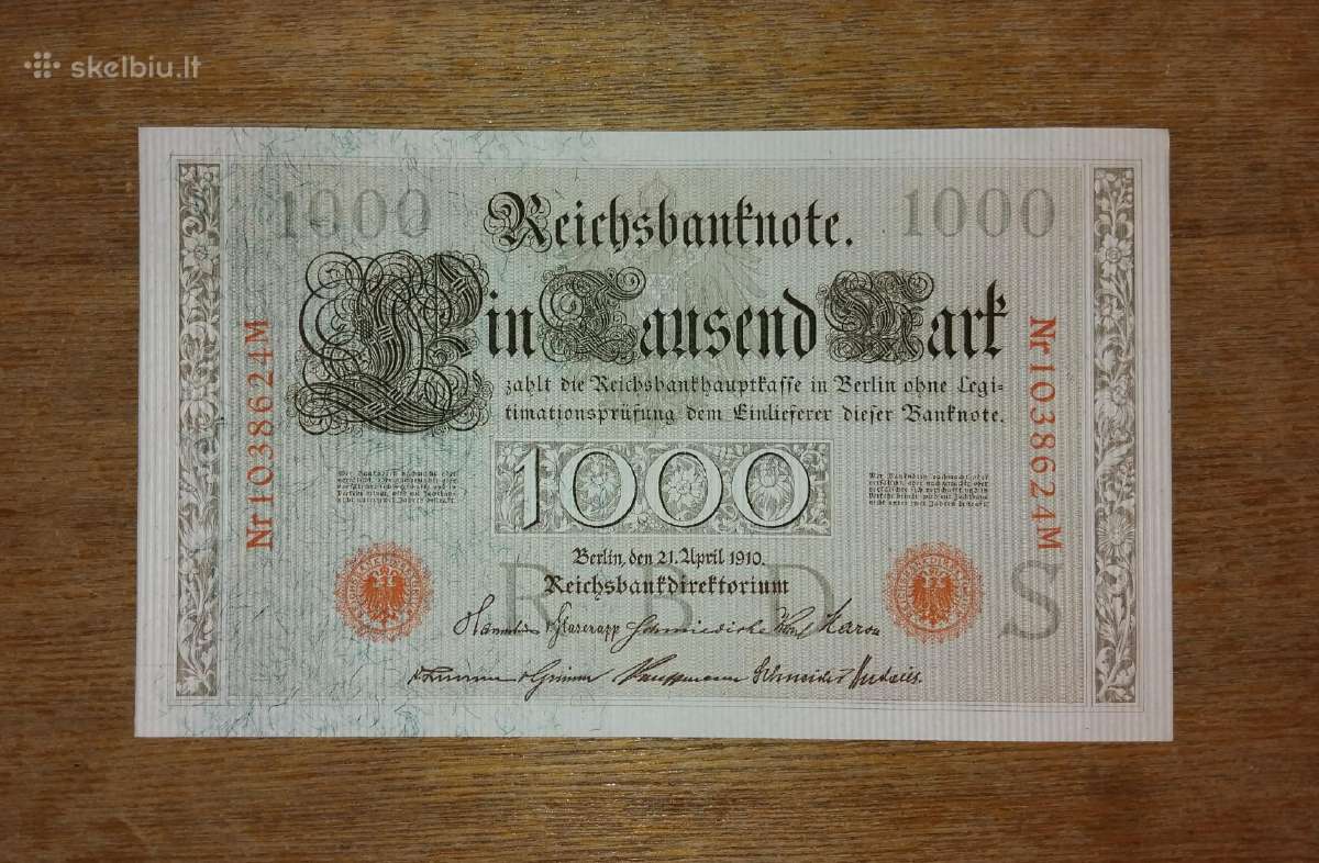 Vokietijos 1000 markių banknotas