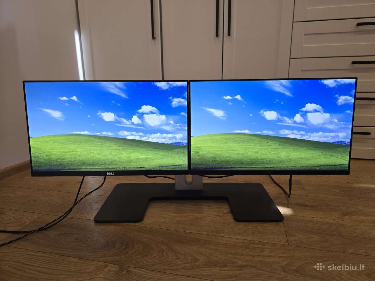 Dell U2414h monitoriai ir Mds14 dvigubas stovas