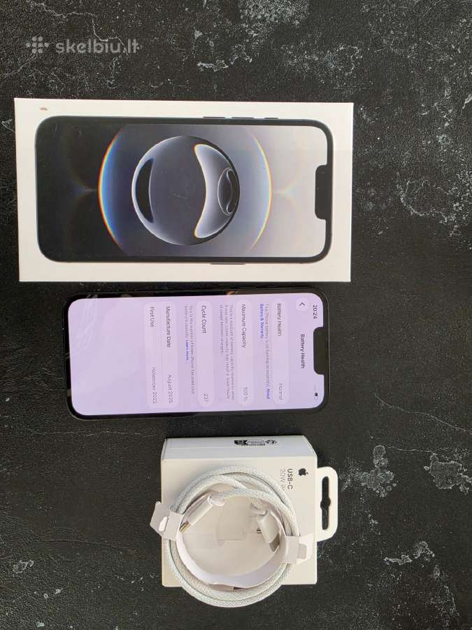 iPhone 16e 128 baterija 100%