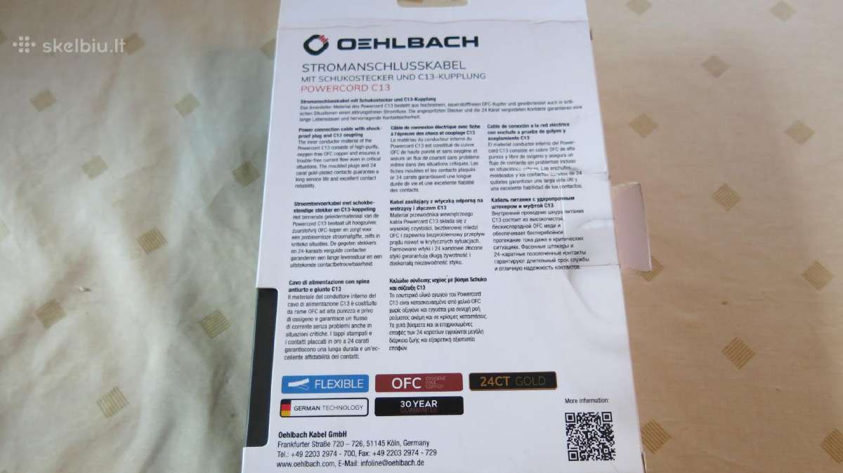 Oelbach maitinimo kabelis 3.0m - nuotraukos Nr. 2