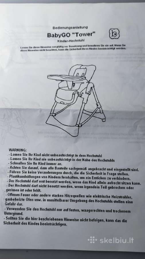 Maitinimo kėdutė "Tower" red - nuotraukos Nr. 16