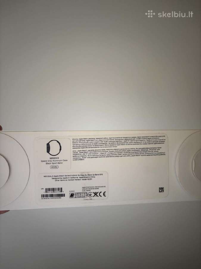 Apple Watch Series 6 Space Grey Aluminum 40mm - nuotraukos Nr. 9