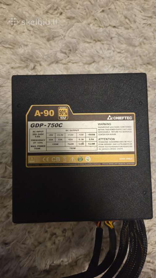 Maitinimo šaltinis Chieftec Gdp-750c, 750w