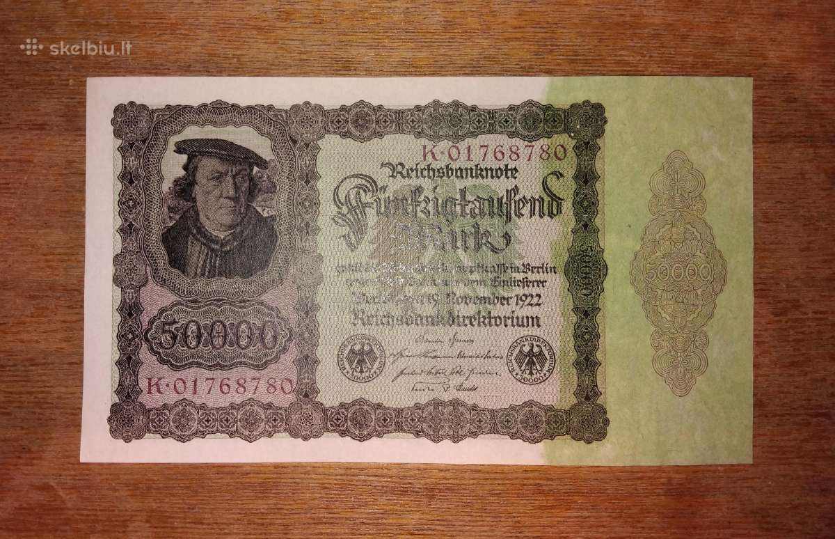 Vokietijos 50.000 markių banknotas