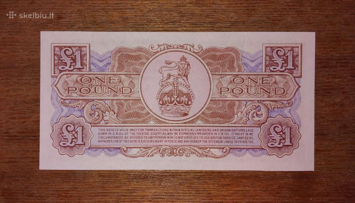 Anglijos 1 £ banknotas - nuotraukos Nr. 2