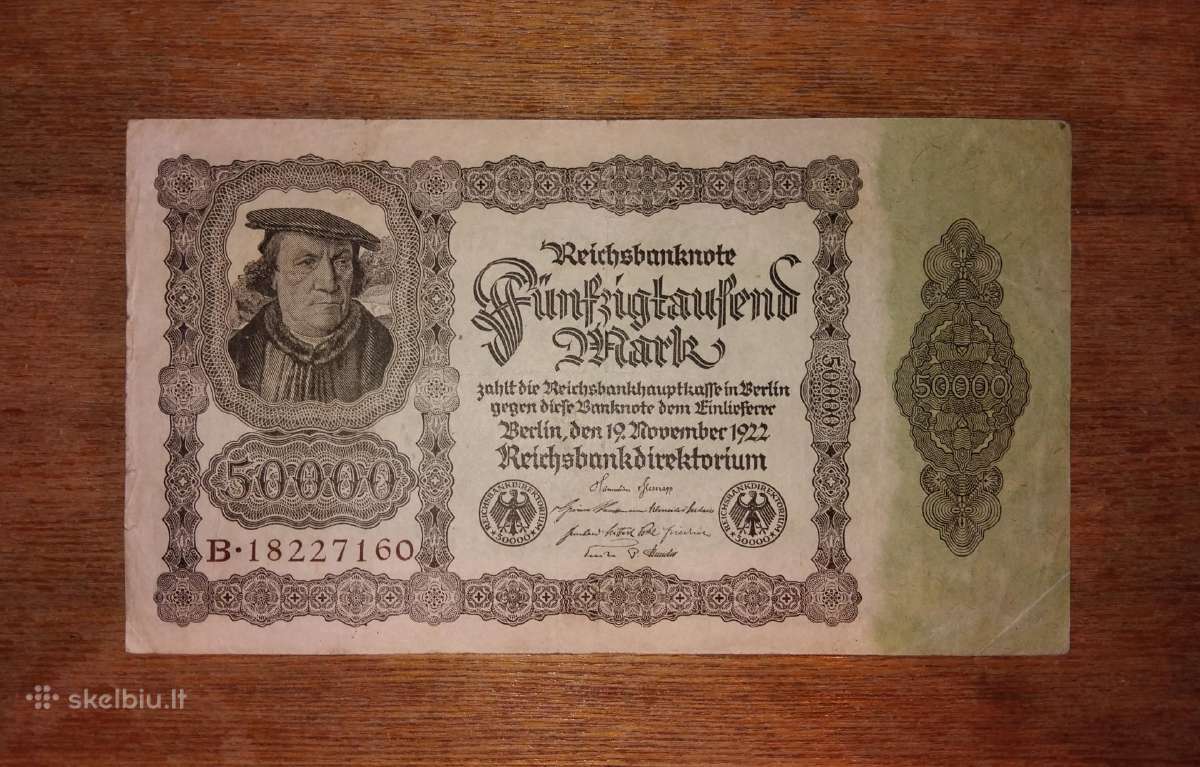 Vokietijos 50.000 markių banknotas