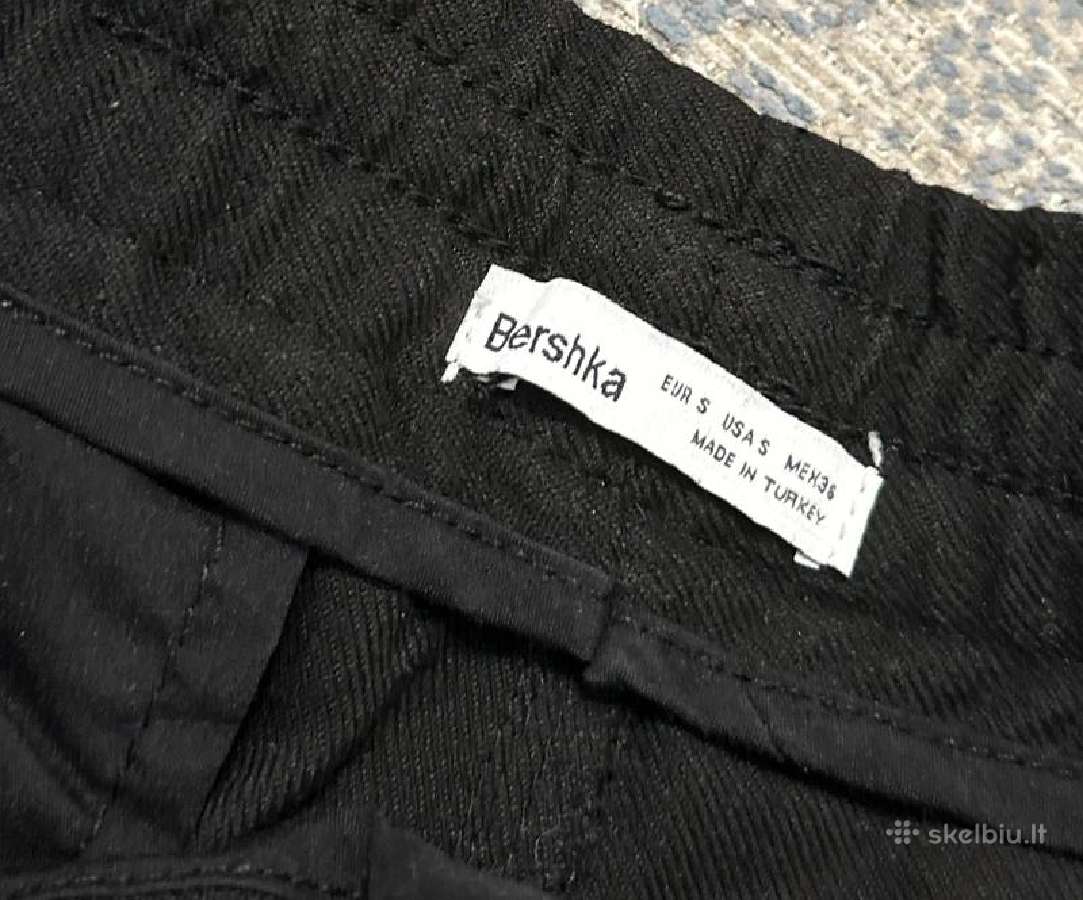 „bershka“ moteriškos juodos laisvalaikio kelnės S - nuotraukos Nr. 4