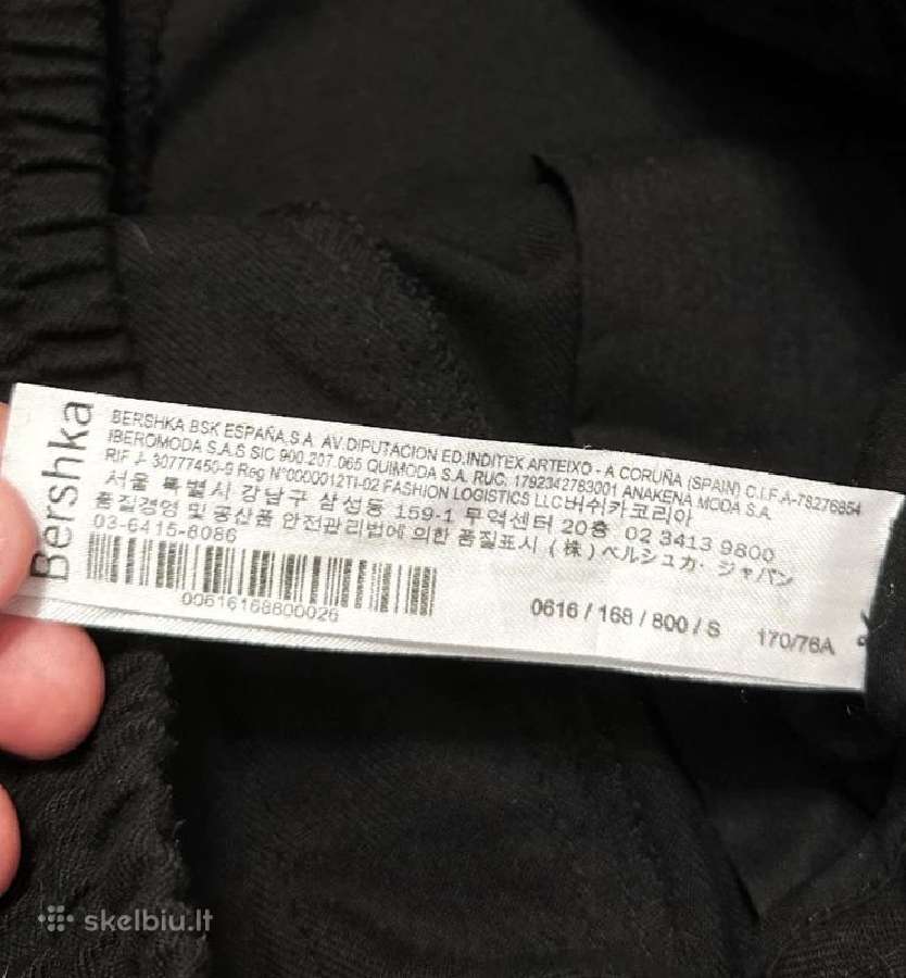 „bershka“ moteriškos juodos laisvalaikio kelnės S - nuotraukos Nr. 5