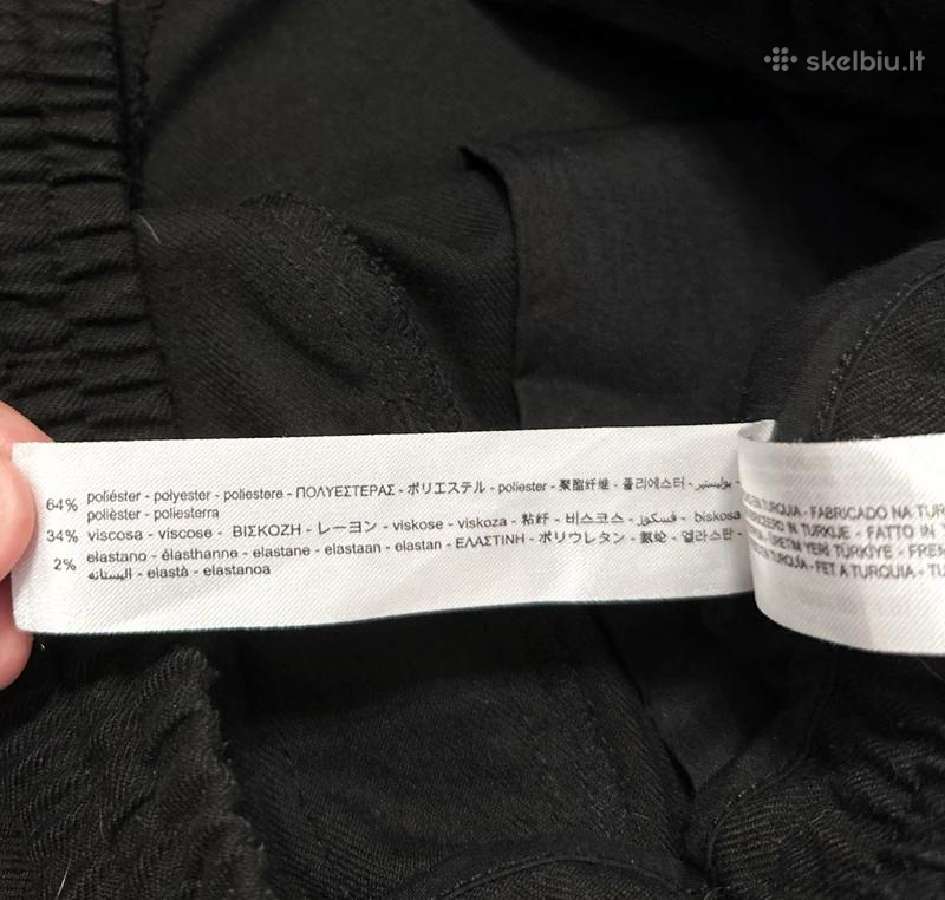 „bershka“ moteriškos juodos laisvalaikio kelnės S - nuotraukos Nr. 6