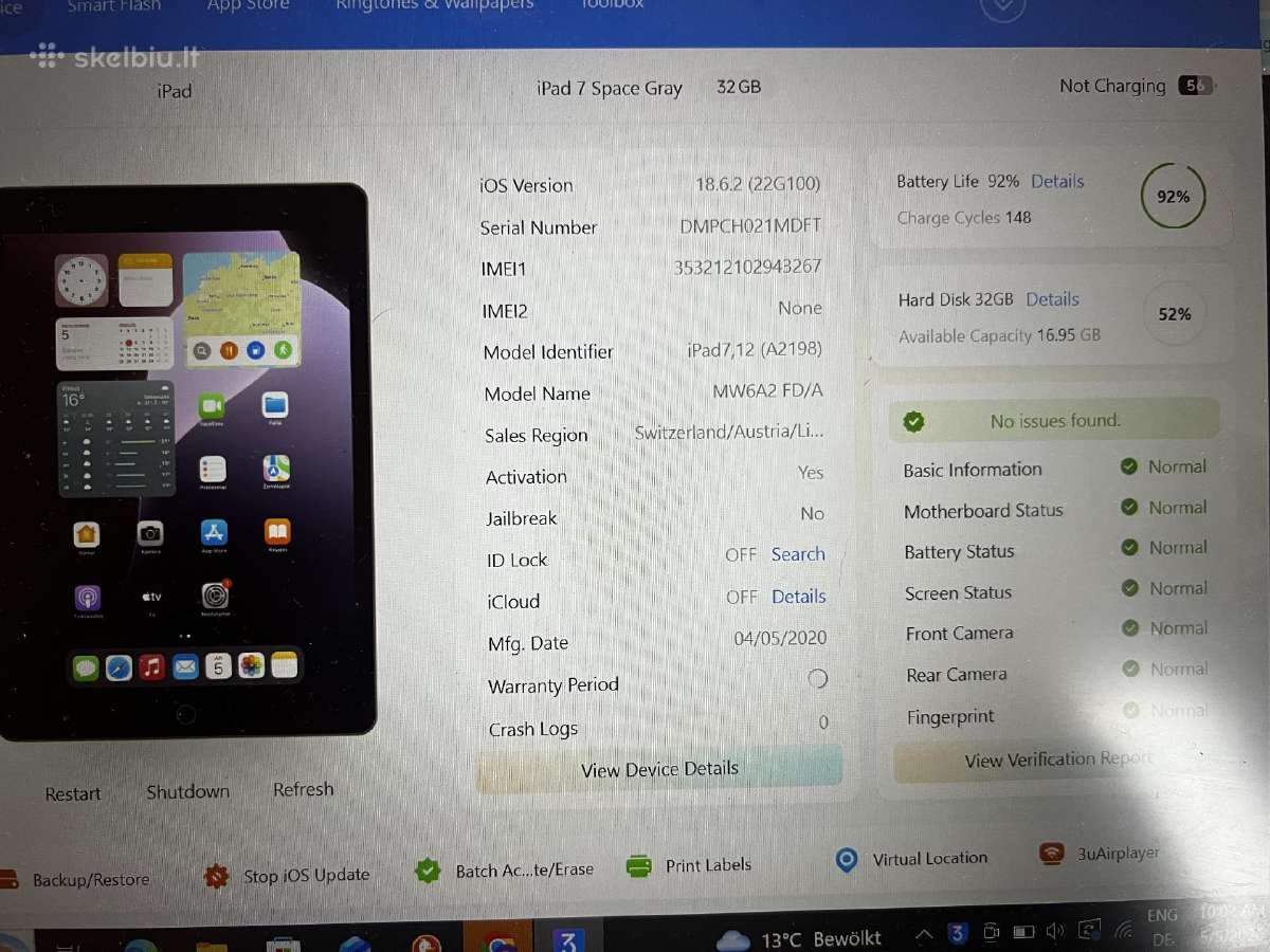 iPad 7th gen wi-fi su Cellular