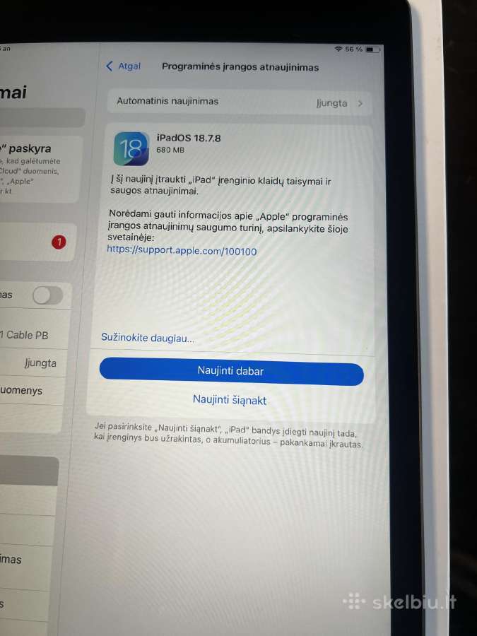 iPad 7th gen wi-fi su Cellular - nuotraukos Nr. 6