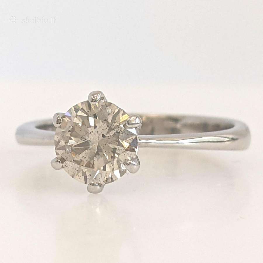Sužadėtuvių žiedas su 1,02 ct briliantu - nuotraukos Nr. 3