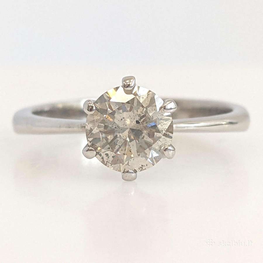 Sužadėtuvių žiedas su 1,02 ct briliantu - nuotraukos Nr. 6