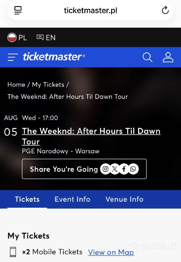 2 stovimi bilietai The Weeknd rugpjūčio 5