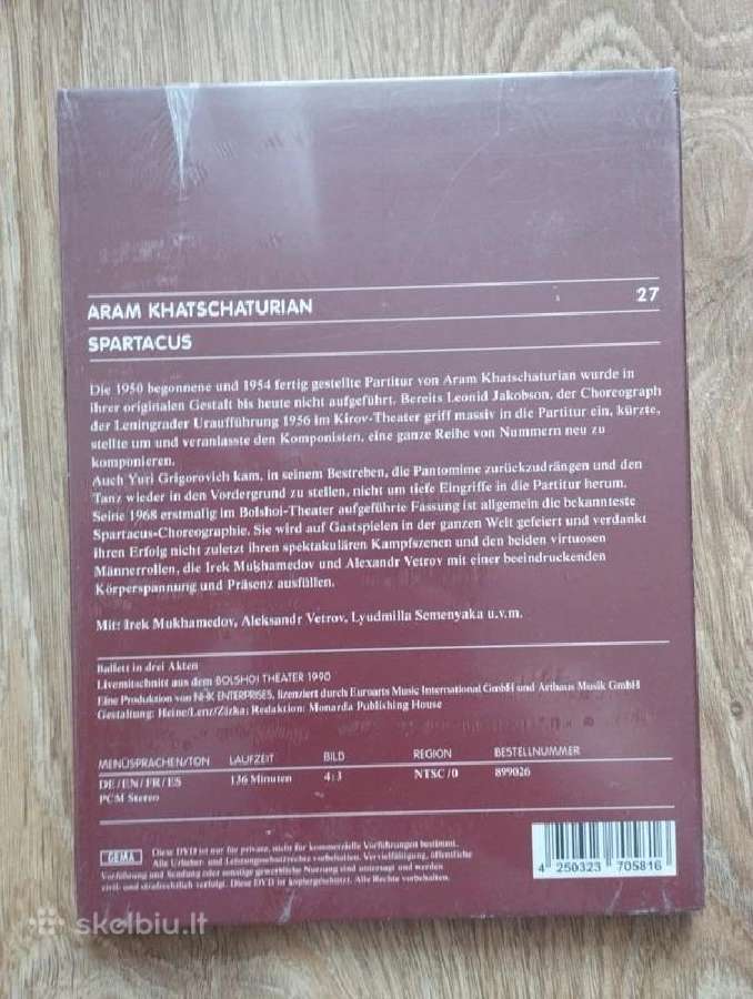 Aram Khatschaturian Spartacus Dvd - nuotraukos Nr. 2