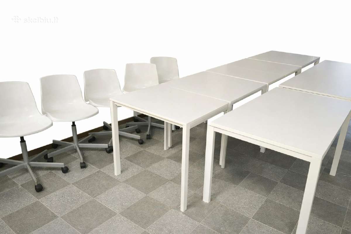 Baltos biuro / kosmetinės kėdės su ratukais -5 vnt - nuotraukos Nr. 2