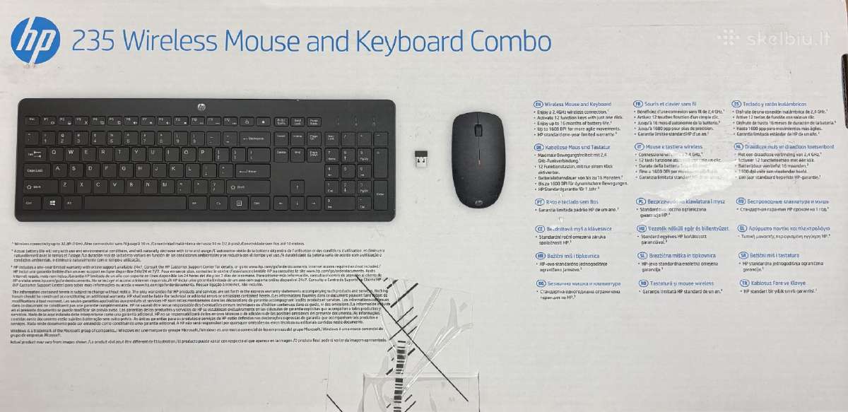 Hp 235 Kb+mouse combo su garantija - nuotraukos Nr. 4