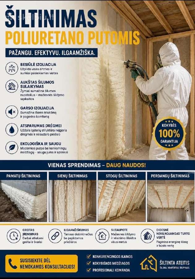 Šiltinimas poliuretano putomis