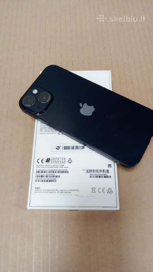 Apple iPhone 13 128gb Midnight su įmonės garantija - nuotraukos Nr. 3