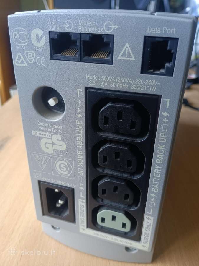 Nepertraukiamo maitinimo šaltinis Apc Ups cs500 - nuotraukos Nr. 2