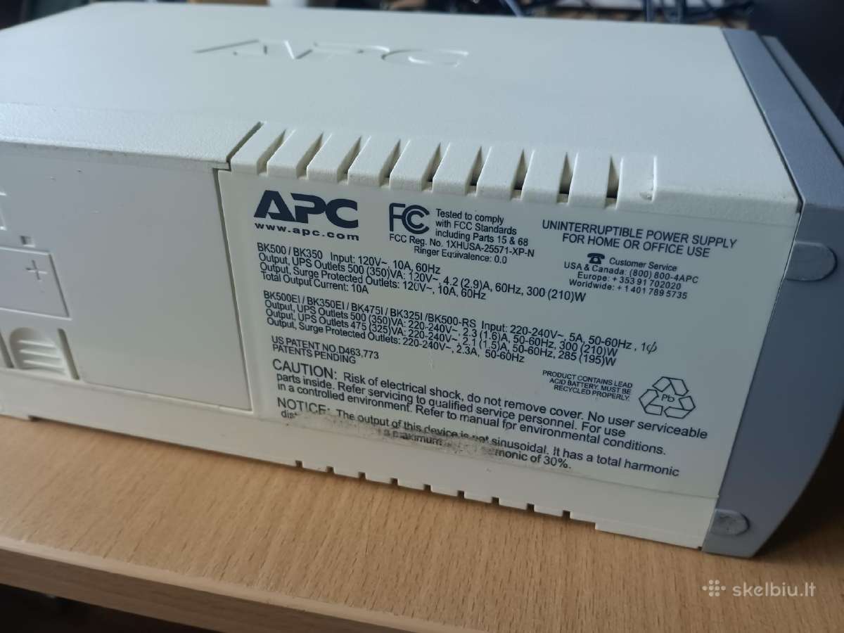 Nepertraukiamo maitinimo šaltinis Apc Ups cs500 - nuotraukos Nr. 3