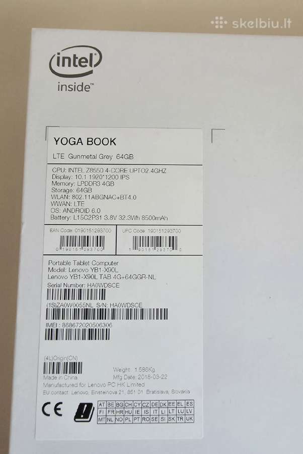 Lenovo Yoga Book Yb1-x90l - nuotraukos Nr. 3