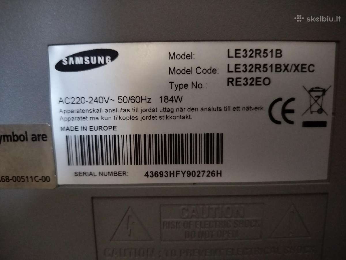 Samsung Le32r51b - nuotraukos Nr. 4