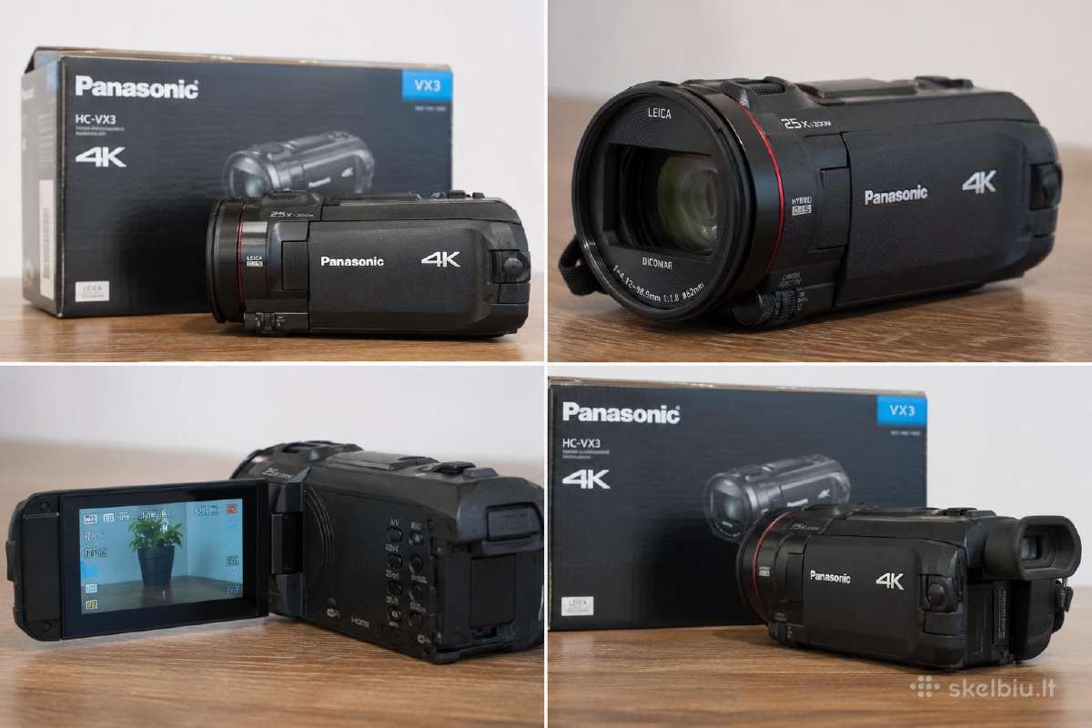 Panasonic Hc-vx3 4k vaizdo kamera
