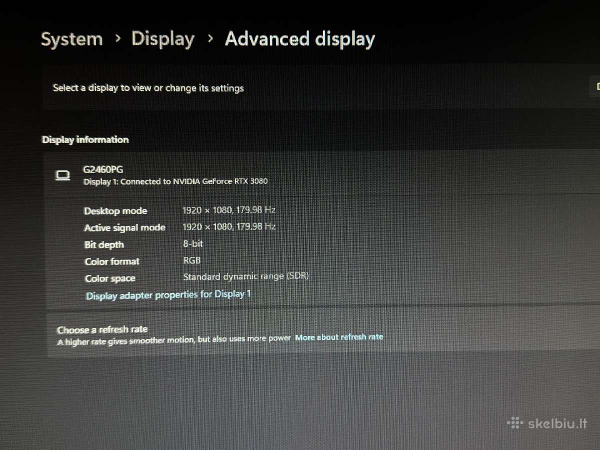 Aoc G2460pg 24 180hz G-sync gaming monitorius