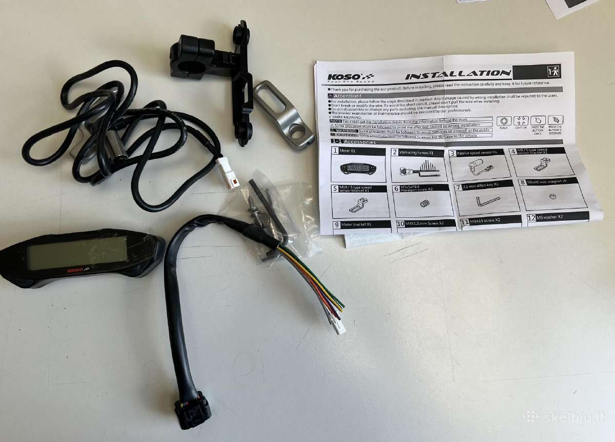 Koso Ex-03 LCD skaitmeninis spidometras (Ba076000) - nuotraukos Nr. 3