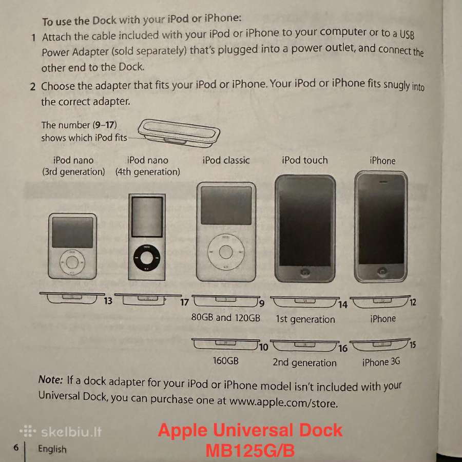 Apple iPod Universal Dock Adapteris - nuotraukos Nr. 8