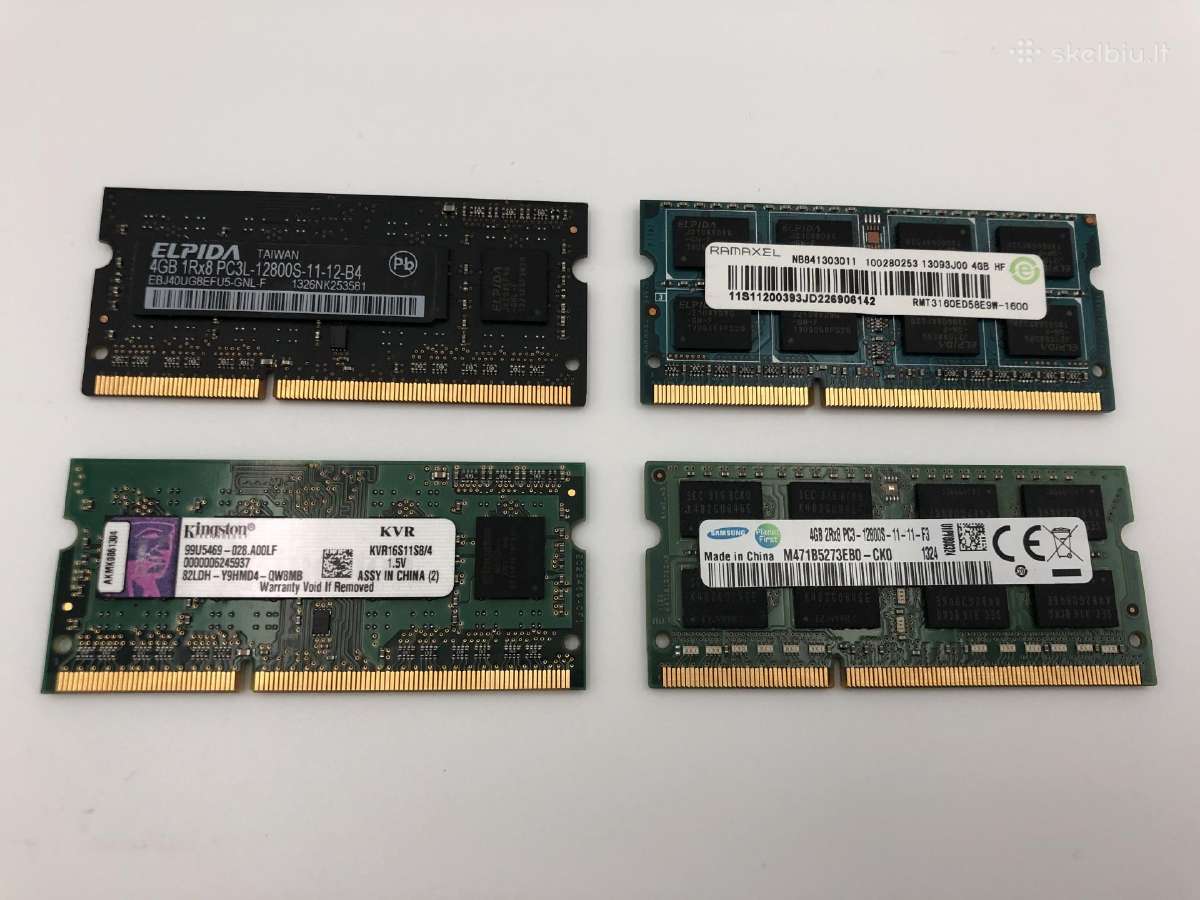 Parduodu 4gb Ddr3l ir 4gb Ddr3 RAM