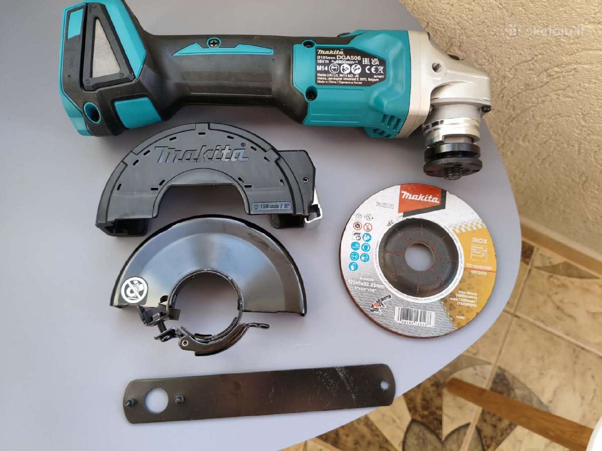 Makita Dga506 18v Bl Motor kampinis šlifuoklis