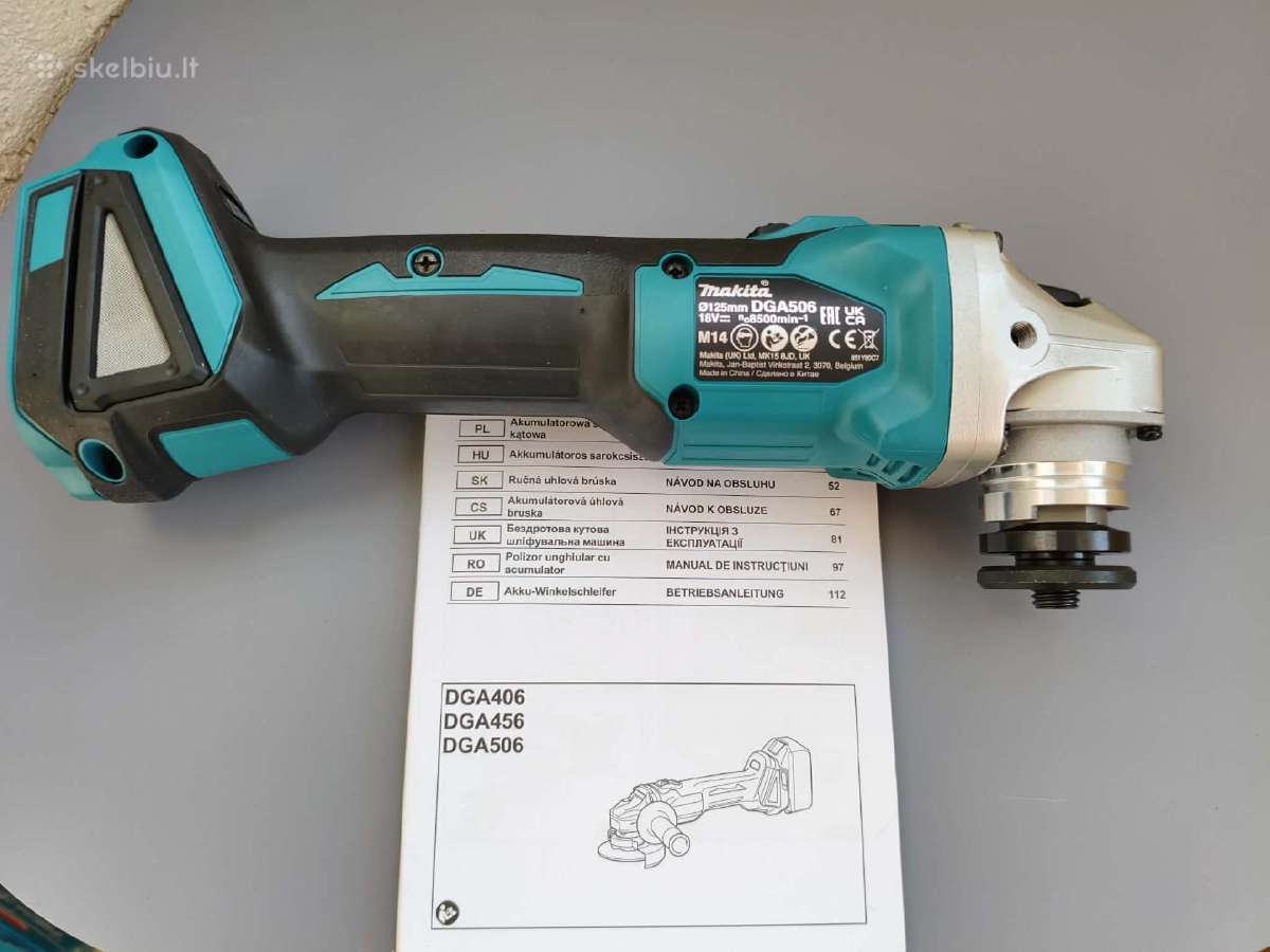 Makita Dga506 18v Bl Motor kampinis šlifuoklis - nuotraukos Nr. 3