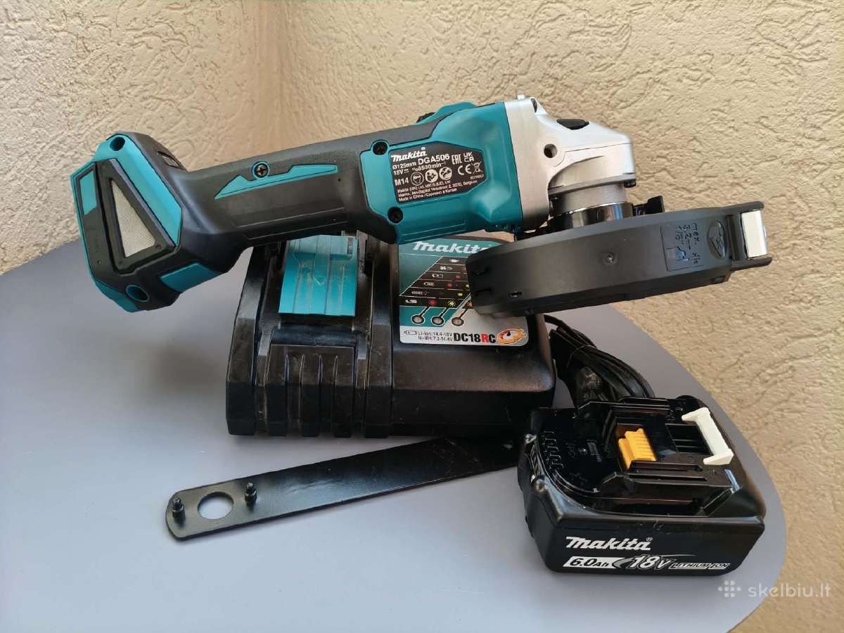 Makita Dga506 18v Bl Motor kampinis šlifuoklis - nuotraukos Nr. 6