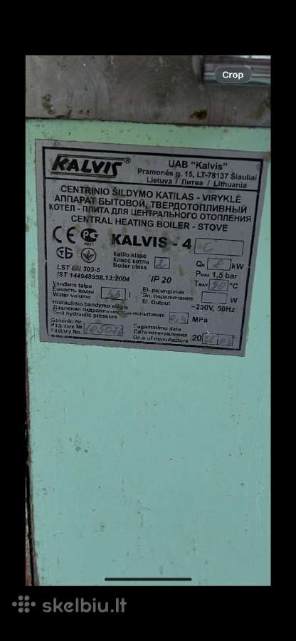 Kalvis Centrinio Šildymo Katilas - Virykle - nuotraukos Nr. 3