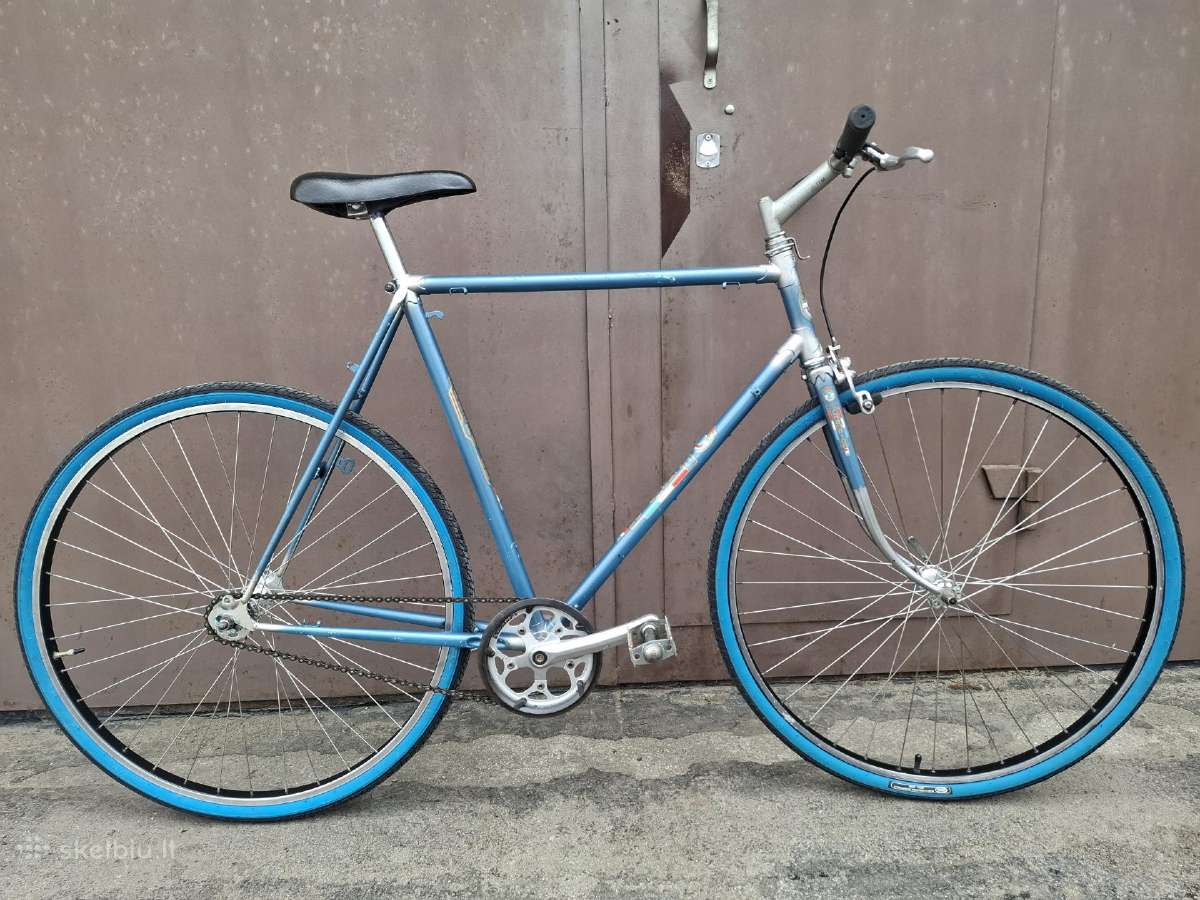 Retro 80's L/56cm steel single speed dviratis