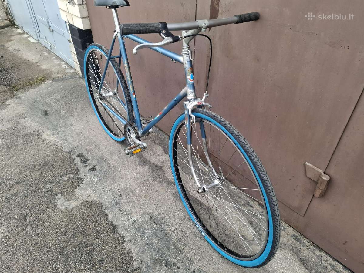 Retro 80's L/56cm steel single speed dviratis - nuotraukos Nr. 2