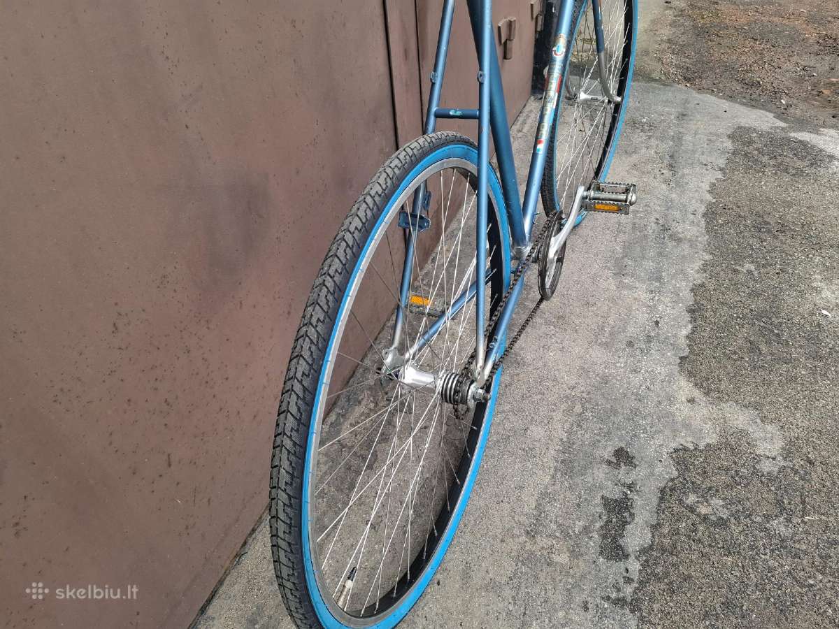 Retro 80's L/56cm steel single speed dviratis - nuotraukos Nr. 5
