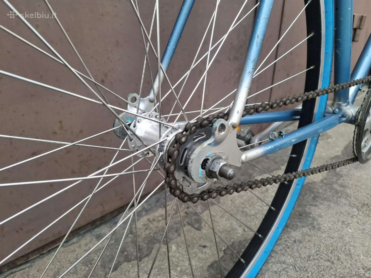 Retro 80's L/56cm steel single speed dviratis - nuotraukos Nr. 6