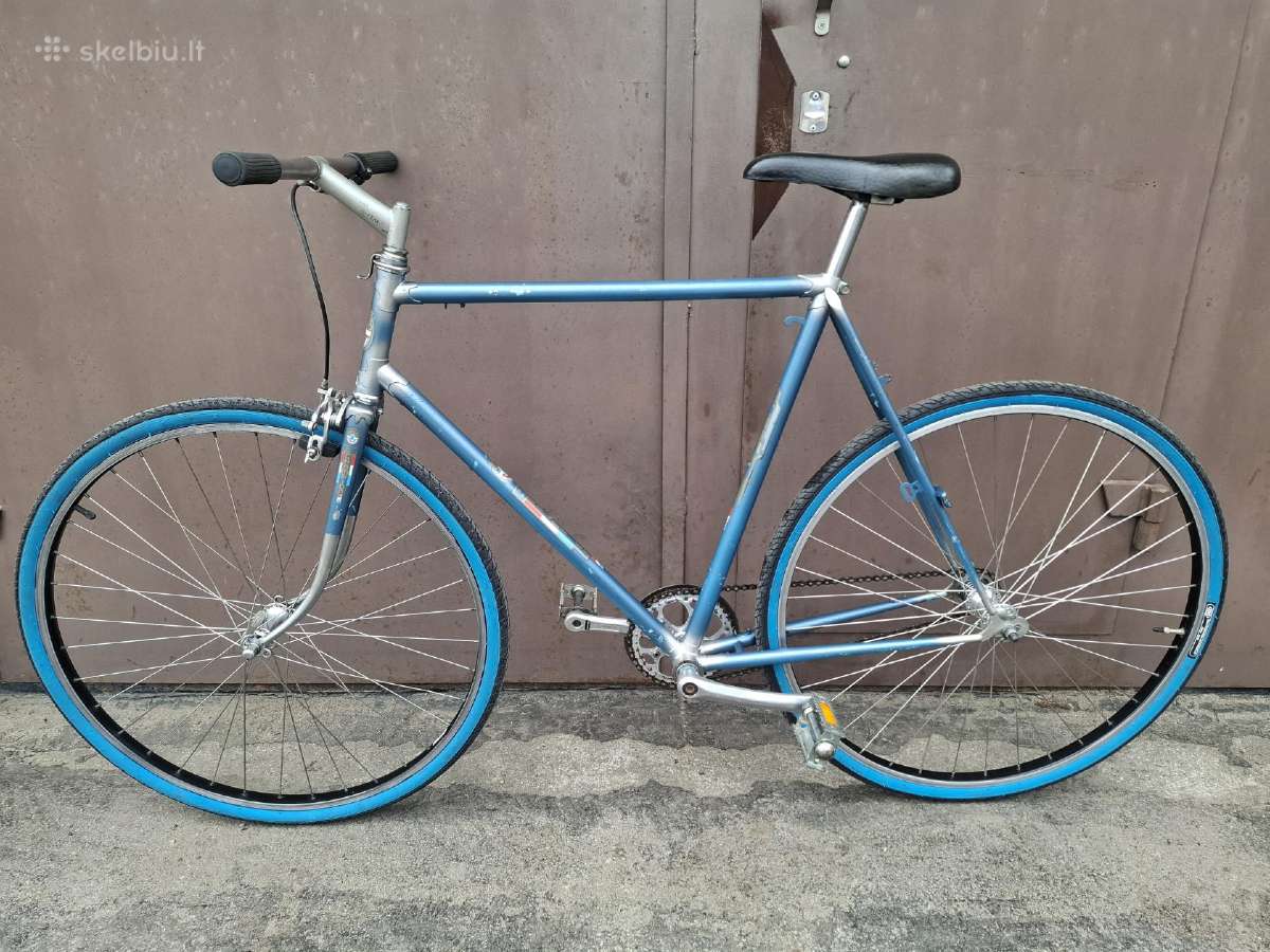 Retro 80's L/56cm steel single speed dviratis - nuotraukos Nr. 7