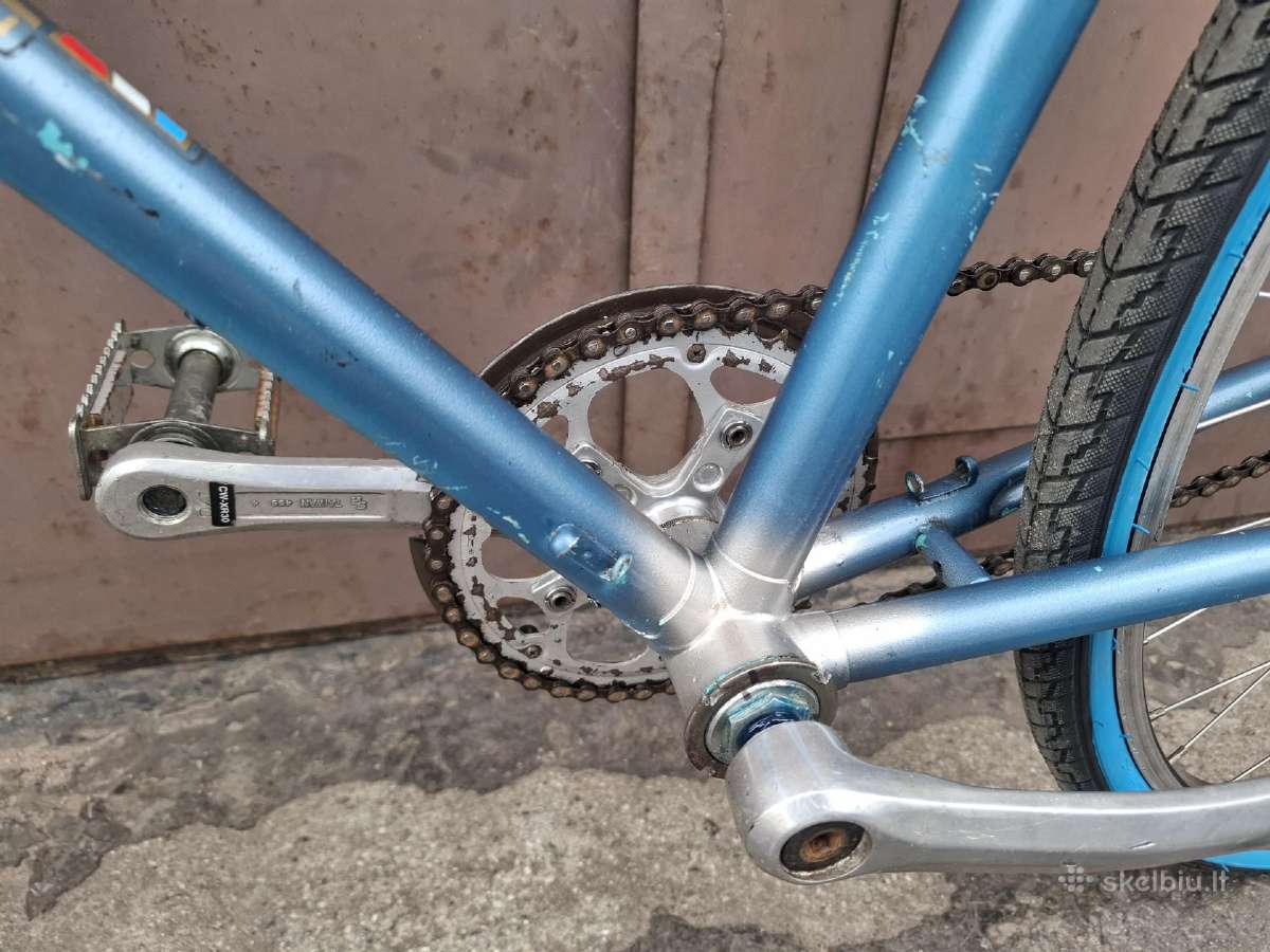 Retro 80's L/56cm steel single speed dviratis - nuotraukos Nr. 10