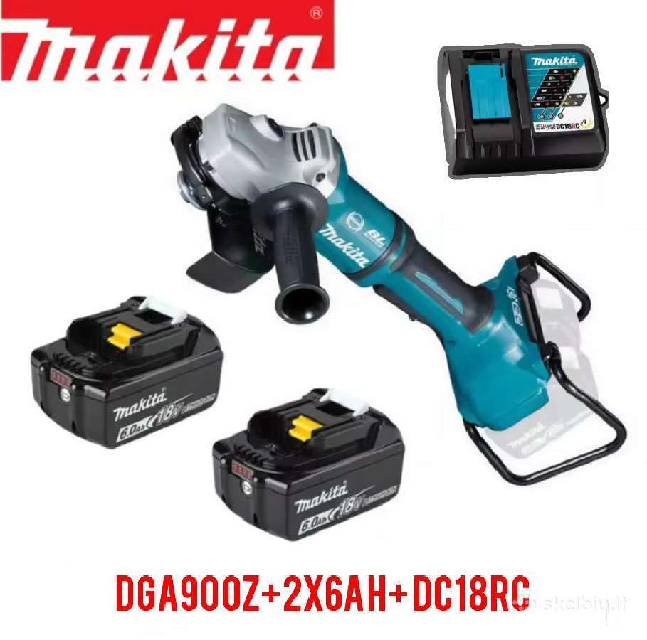 Kampinis šlifuoklis Makita Dga900z 36v (2 x 18v) 2