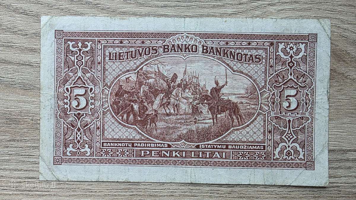 1929 metų smetoniški 5 litai - nuotraukos Nr. 2