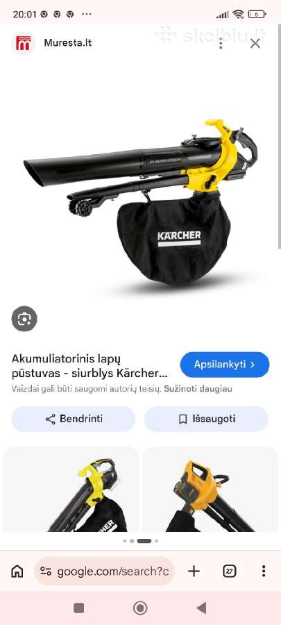 Karcher lapų pūstuvas -siurblys