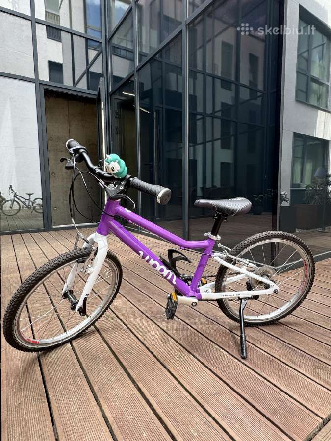 Vaikiškas Dviratis Woom 3 Purple Haze su šalmu