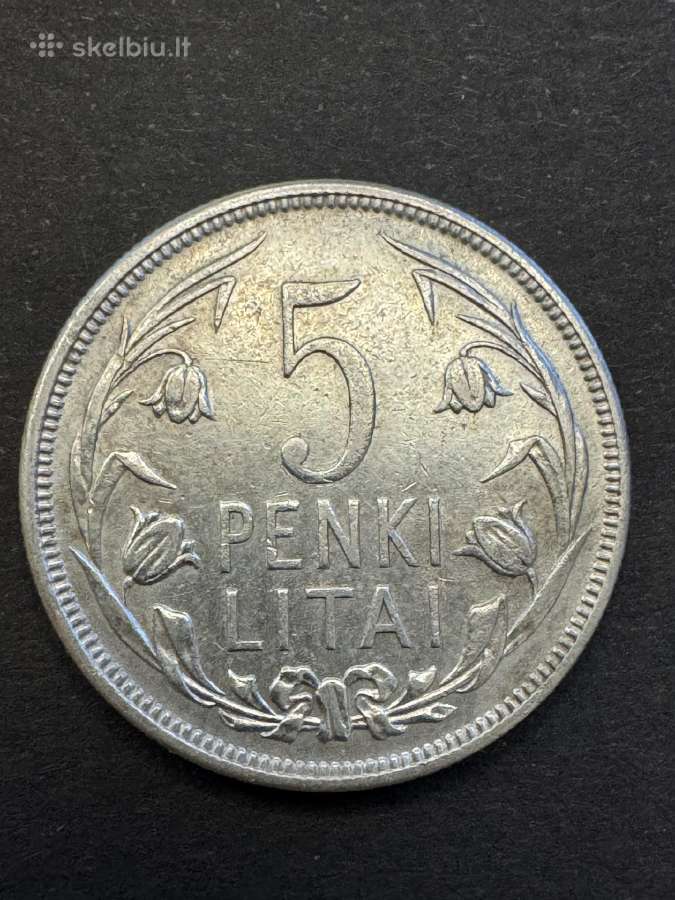 Lietuva 5 litai 1925 m. sidabrinė moneta