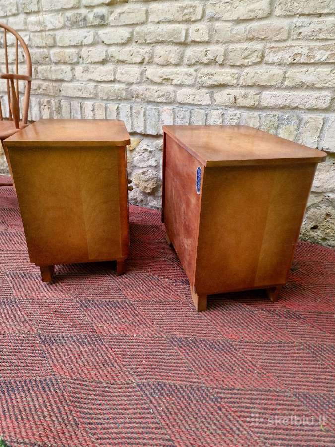Vintažinės Art Deco naktinės spintelės - nuotraukos Nr. 19
